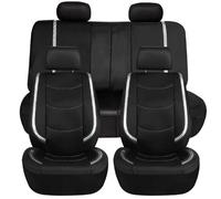 WXEXUDIN Car Seat Cover Sets For Fiat Panda 2003-2024/Fiat Panda 4x4 2004-2024,5 Seats Full Set Front Rear Seat Protectors,Breathable Cushions Seat Covers Interior Accessories,Silver