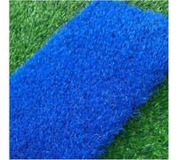 WXF86djl Artificial Grass Breathable Soft Grass Roll High-density Courtyard Grass Carpet Anti Slip Carpet Garden Pet Grass Mat(Blue)