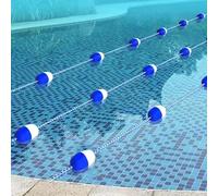 WXF86djl Pool Safety Rope With Float Stainless Steel Hook Indoor And Outdoor Pool Divider Waterline Float Floats Pool Lane Dividers(15m/49.2ft/590in)