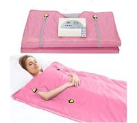 WXF86djl Sauna Blanket Heated Sauna Blanket Slimming 2 Zone Professional Digital Sauna Blanket Women's Weight Loss Slimming, Weight Loss(Roze)