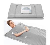 WXF86djl Sauna Blanket Heated Sauna Blanket Slimming 2 Zone Professional Digital Sauna Blanket Women's Weight Loss Slimming, Weight Loss(Sliver)