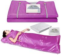 WXF86djl Sauna Blanket Upgraded Digital Heating Sauna Blanket With 2 Zone Controller For Weight Loss And Slimming Home Beauty