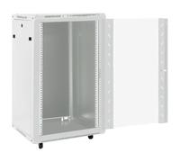 WXGTBKPR 18U Network Cabinet, Cold-Rolled Steel Data Rack, Lockable Door | 19-inch Equipment Compatible, Removable Side Panels, Swivel Feet Mobility