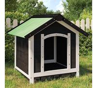 WXGTBKPR Dog Kennel Solid Pine 65 x 65 x 61.5 cm Weatherproof | Rustic look, stable construction, for small pets, easy access