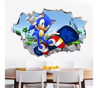 WXHFJW 3D Cartoon Wall Stickers Removable Mario Boys Girls Wall Decals Decor Bedroom Living Room Size:(40X60cm)