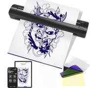WXHOWXH 2026 New Tattoo Stencil Printer for Tattoo Artists&Beginners,termocopiadora Tattoo Machine with 3 pcs of Tattoo Transfer Paper,Portable Wireless Bluetooth Printer Compatible with Phone&PC
