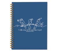 WXHUM Bird Bible Journal Notebooks, Bible Notebook Journals, Church Notes Notebook, Journaling Notebooks for Women, Christian Gifts for Women, Navy Blue Spiral Notebooks 5.5x8.3