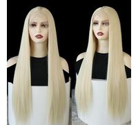 WXHWCX Blonde #613 Synthetic Lace Front Wig Heat Resistant Glueless for Women Natural Hairline Makeup Wig