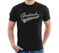 WXIANGW Gretsch Brooklin Mens Graphic T-Shirt Drums Drummer Inspired Black (X-Large)