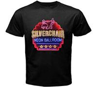 WXIANGW Silverchair Neon Ballroom Band Mens Black T-Shirt (X-Large)