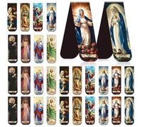 Wxiben 30 Pcs Catholic Magnetic Bookmark Christian Religious Book Mark Page Clip