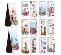 Wxiben 48 Pcs London City Magnetic Bookmark Travel Book Mark Page Clip