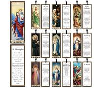 Wxiben Catholic Bible Bookmarks Gifts - 20Pcs Christian Religious Bookmarks Catholic Saints Prayer Book Marks Jesus Virgin Mary Book Markers for Women Men Book Lovers Students Teacher Sunday School