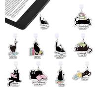 Wxiben Dust Plug Charm Type C - 9 Pcs Black Cat Dust Plugs Compatible with Kindle Bible Verse Charging Port Type C/USB C Plug Cover Accessories for Phone E-Reader Book Lover Women Students Gift