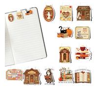 Wxiben Fall Magnetic Bookmarks Gifts - 12 Pcs Autumn Magnet Book Marker Pumpkin Maple Leaf Ghost Bookmark Magnetic Page Clips for Book Lovers Thanksgiving Women Men Reading School Office Supplies