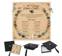 Wxiben Graduation Gifts Bracelet for Her Him 5th 6th 8th Grade Class of 2026 Graduation Gift Cross Bracelets for Women, One Size, Metal, no gemstone