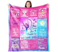 Wxiben Gymnastics Blanket Gifts for Girls - Gifts for Gymnastics Lover Soft Flannel Throw Blanket for Gymnast Teacher Kids Teen Women Birthday 60x50 inches