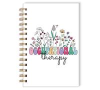 Wxiben Occupational Therapy Spiral Notebook - Occupational Therapy Gifts for Women OT Gifts for Therapists Flower Spiral Journal Notebooks Therapist Notebook for Note Taking 5.5x8.3 Inch