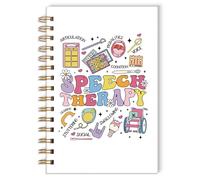 Wxiben Speech Therapist Spiral Notebook - Boho Speech Therapist Gifts for Women, SLP Gift, Spiral Journal Notebooks Language Pathologist Gift, Mental Health Journal for SLP 5.5x8.3 Inch