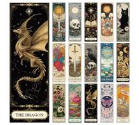 Wxiben Tarot Cards Bookmarks Gifts - 60 Pcs Dark Romance Bookmarks for Women Men Moon Owl Butterfly Book Marks Book Markers Page Marker Clip Gift for Students Teachers Bookish Book Lovers Reading