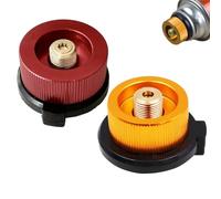 Wxinsheng 2-Pack Gas Bottle Adapter,Portable Butane Canister to Screw Cartridge Converter, Universal Brass Outdoor Stove Connector Refill Adapter for Camping,Hiking,BBQs and Picnics