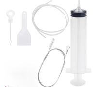 Wxinsheng 5 Pcs Fridge Drain Hole Cleaning Tool Kit with Brush Syringe,Reusable Refrigerator Freezer Drain Dredger Set for Unblocking & Cleaning Blocked Drain Pipes