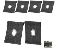 Wxinsheng 6 Piece Awning Hooks Piping Eyelets,Heavy Duty Camping Eyelet Piping,Universal Rail Piping Strip,for Exterior Lights,Clothes,Party Awning Accessories