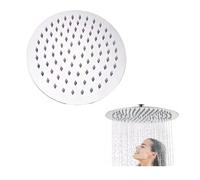 Wxinsheng Stainless Steel Rain Shower Head,8 Inch Round Rain Showerhead,Self-Cleaning Nozzles,Full Body Coverage,G1/2 Connector Easy Installation,Chrome Finish
