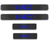 wxjcg 4 Pcs Car Door Sill Protector Strips for Volvo V40 2012-2020, Door Edge Protection Decorate Carbon Fiber Threshold Protective,Blue