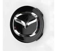 wxjcg 4 Pcs Car Hub Centre Caps for Mazda CX-30 2019-2023 56MM, Auto Logo Wheel Center Cover Sunscreen Waterproof Styling Accessories Hub Caps Rim,Black