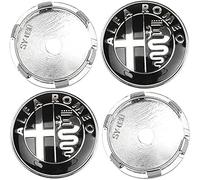 wxjcg 4 pcs Wheel Centre Caps for Alfa Romeo 60 mm, Replacement Wheel Center Cap Auto Waterproof DustProof Center Wheel Hub Caps