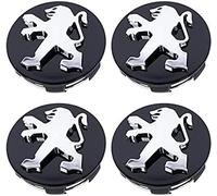 wxjcg 4 pcs Wheel Centre Caps for Peugeot 106 107 206 207 307 308 406 407 60 mm, Replacement Wheel Center Cap Auto Waterproof DustProof Center Wheel Hub Caps