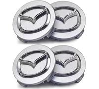 wxjcg 4pcs Car Wheel Centre Hub Caps for Mazda MX-5 2005-2015, Anti Rust Hub Centre Caps Car Wheel Rims Protectors Exterior Decoration Accessories,Silver-52mm