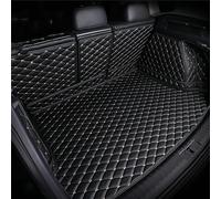 WXJFFF Car Boot Liners for Ford kuga 2019-2023 2024, Full Coverage Leather Boot Mats Waterproof Anti-Scratch Car Boot Protector Accessories,Black-Beige