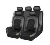WXJFFF Car Seat Cover for Skoda Kodiaq/(5seats)/2016 2017 2018 2019 2020 2021 2022 2023 2024, 9pcs Front Rear Full Surround Leather Seat Cover Sets Interior Protector Accessories,Grey