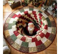 WXJHNYBS 3d Illusion Rug Won'T Deform Easily When Stepped On 3d Christmas Rugs Optical Illusion Crystal Velvet Fabric 3d Area Rug Party Home Decoration,E-180cm