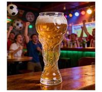 WXJHNYBS Beer Glass for World Cup 2026, 800ml Glasses Drinking, Clear Glass Trophy Cup for Watching Football Matches