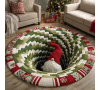 WXJHNYBS Christmas Decorations Won'T Deform Easily When Stepped On 3d Area Rugs Crystal Velvet Fabric 3d Area Rug Party Home Decoration,C-180cm