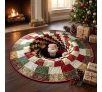 WXJHNYBS Illusion Rug Won'T Deform Easily When Stepped On Round Christmas Floor Mat Crystal Velvet Fabric 3d Area Rug Suitable For Front Doors,Bedrooms,Living Rooms,E-60cm