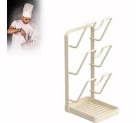 WXJHNYBS Pot Lid Holder, 2 Layer/3 Layer Saucepan Lid Storage with Removable Drip Tray Saucepan Lid Storage for Pot Lids,Spatulas,Spoons,Cutting Boards,B-Triplelayer