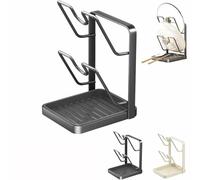 WXJHNYBS Pot Lid Holder, 2 Layer/3 Layer Saucepan Lid Storage with Tray Kitchen Pot Lid Storage Rack for Pot Lids,Spatulas,Spoons,Cutting Boards,A-Doublelayer