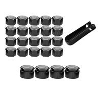 WXJWJYBZ 17MM 24Pcs Black/Grey Car Wheel Nut Cap Covers Caps Tool Anti-Rust Auto Hub Screw Cover Tyre Bolt Exterior Decoration