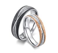 WXKAGF Anniversary Rings, Band Rings for Women Frosted Pearl Pattern Classic Design Ring for Birth