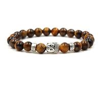 WXKAGF Bracelets for Women Essential Oils, 8mm Stone Bracelet with Buddha Head Adjustable Elastic Bracelet 19CM