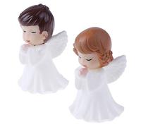 WXKAGF Desktop Decoration Angels Figurines Miniature Well Workmanship Odorless Sculpture Ornament Decoration For Desktop Car Garden Cake Desktop Ornaments