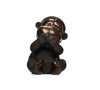 WXKAGF Desktop Decoration Brass Animal Monkey Desktop Decoration Creative Cute No Say Monkey Crafts Chinese Zodiac Monkey, 7×7×10.5 cm Desktop Ornaments