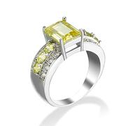 WXKAGF Fall Wedding Band, Retirement Presents for Women Wide Ring with Zircon Silver Plated for Valentine's Day