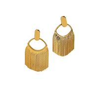WXKAGF Fashion Jewelry Vintage Geometric Long Tassel Hanging Drop Dangle Earring For Women Shiny Gold Color Earrings Wedding Jewelry Accessories High-end earrings