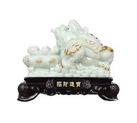 WXKAGF Feng Shui Ornaments Lucky Feng Shui Ornaments Toad and Cornucopia Sculpture Resin Crafts Interior Decoration Attracts Wealth Feng Shui Statue (Color : Gold)
