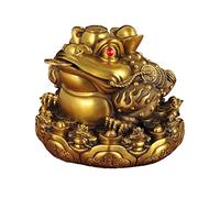 WXKAGF Feng Shui Ornaments Office Tabletop Decoration, Copper Three-legged Toad Decoration, Fortune Attracting Feng Shui Sculpture Feng Shui Statue (Size : L)